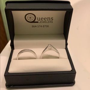 Size 11 wedding band/engagement ring set
